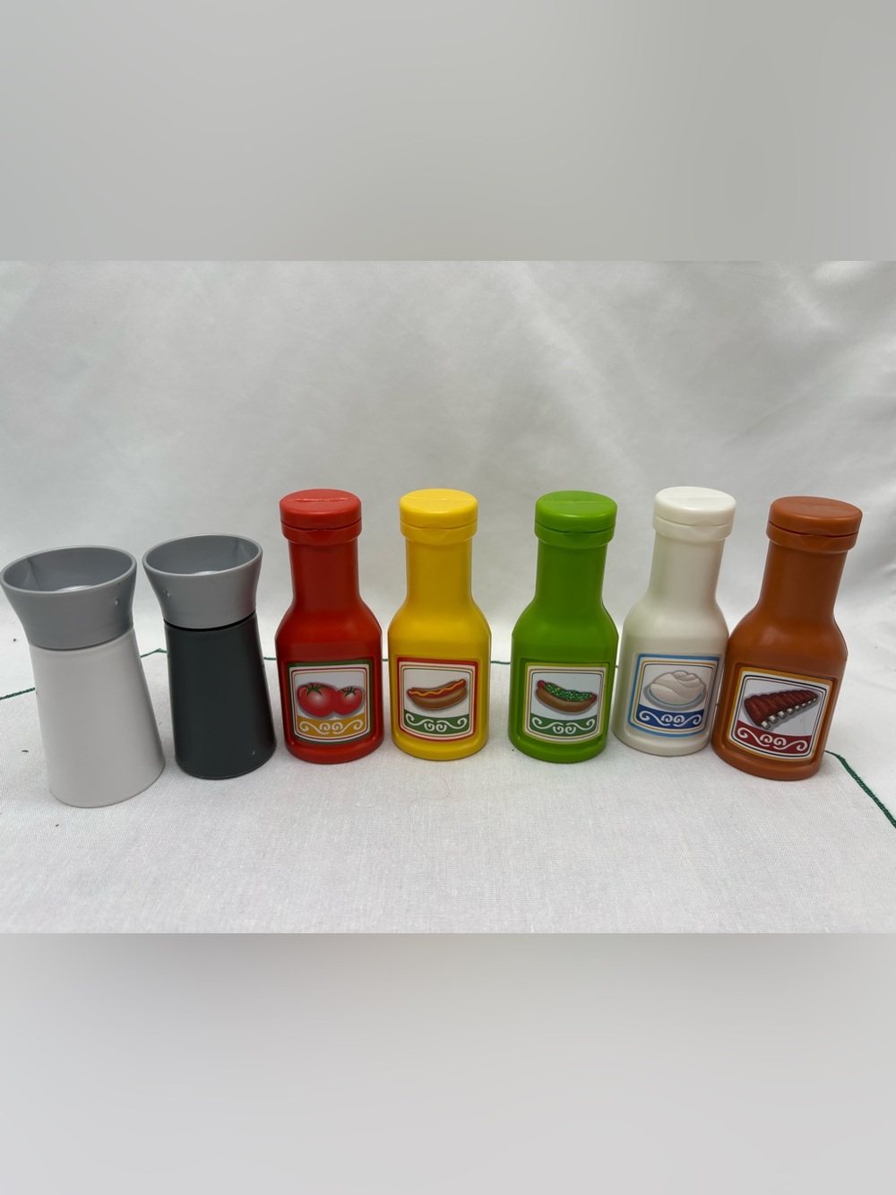 STEP2 Kitchen Condiments Lot Replacement Ketchup Mustard Mayo Relish BBQ Salt &P